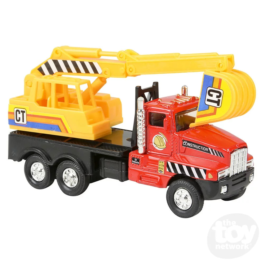 5.25" Die-Cast Pull Back Construction Trucks