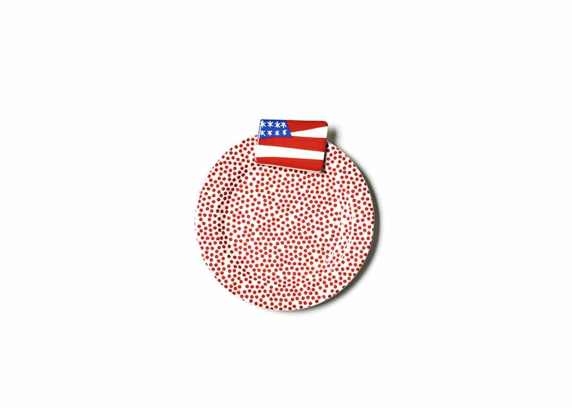 HAPPY EVERYTHING FLAG EMBELLISHMENT PLATE - A. Dodson's