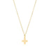 16" necklace gold - signature cross - gold charm by enewton