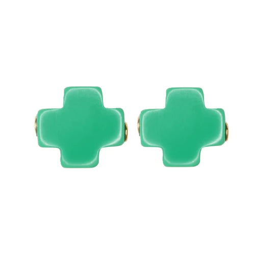 signature cross studs - emerald by enewton - A. Dodson's