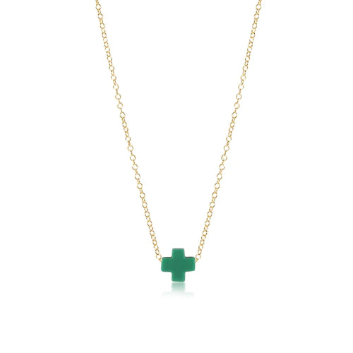 Oval-Cut Lab-Created Emerald Cross Necklace Sterling Silver 18” | Kay Outlet