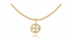 15" choker classic 2mm bead gold - signature cross halo gold charm by enewton