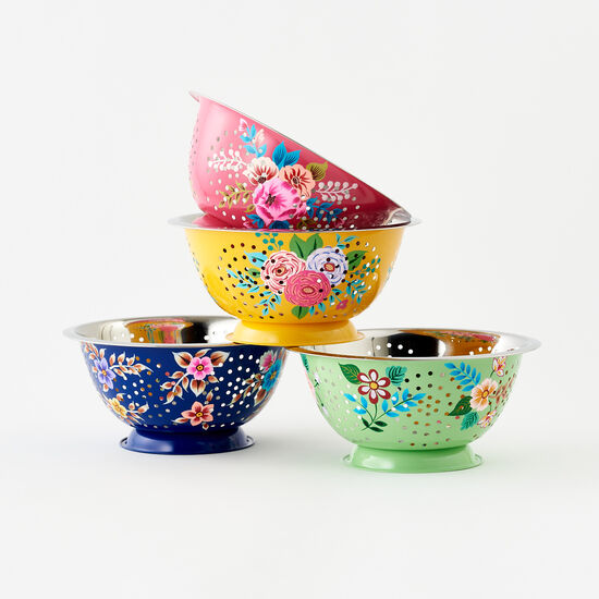 Hand Painted Floral Colander - A. Dodson's