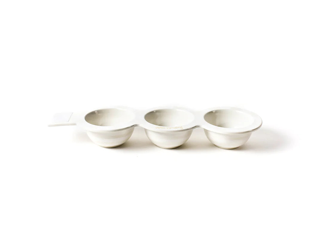 HAPPY EVERYTHING MINI WHITE STRIPE TRIO BOWL - A. Dodson's