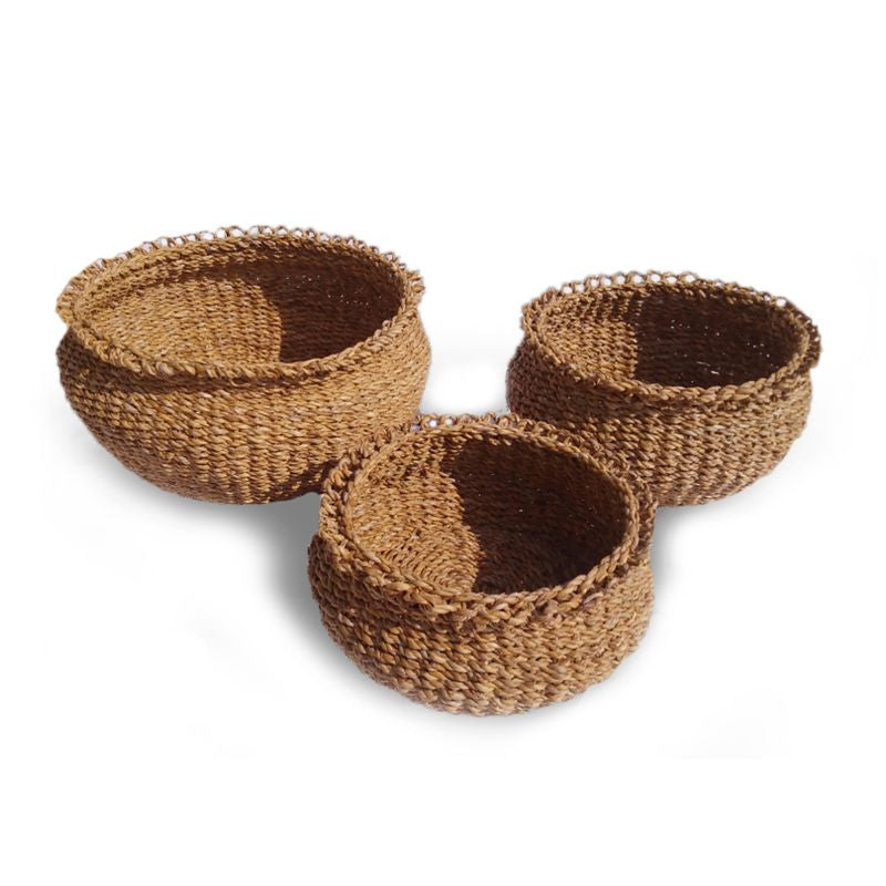 SEAGRASS LOOP BASKETS, SET OF 3 BY NAPA HOME & GARDEN - A. Dodson's