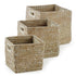 RIVERGRASS SQUARE BASKETS WITH HANDLES, SET OF 3 BY NAPA HOME & GARDEN - A. Dodson's