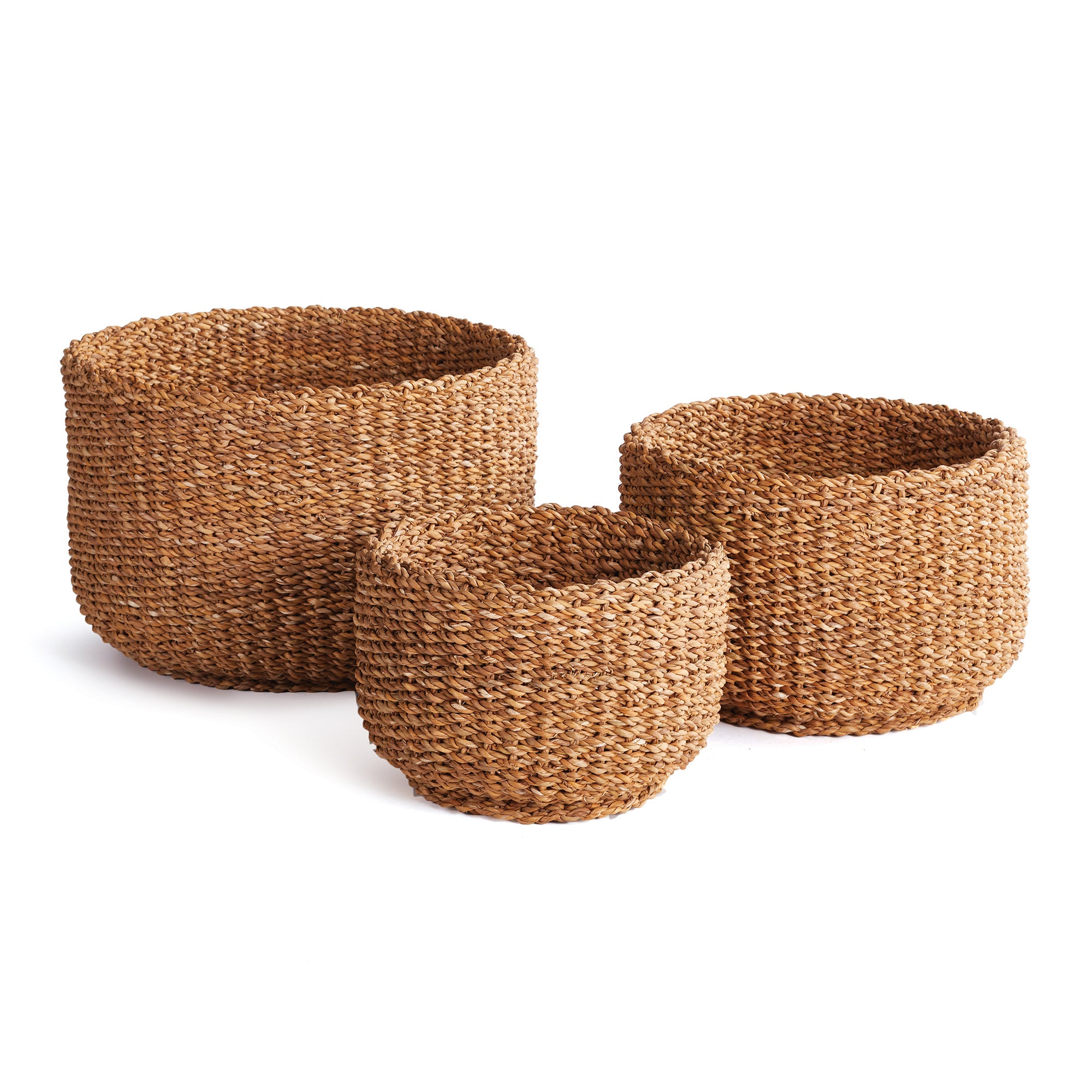 SEAGRASS CYLINDRICAL BASKETS, SET OF 3 BY NAPA HOME & GARDEN - A. Dodson's