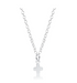 16" necklace sterling - signature cross - small sterling charm by enewton