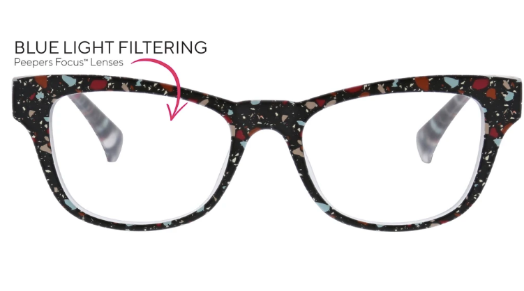 PEEPERS TERRAZZO BLUE LIGHT READERS - A. Dodson's