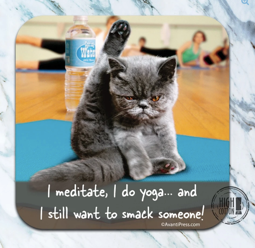 I MEDITATE I DO YOGA COASTER - A. Dodson's