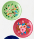 Hand Painted Floral Plate - 6 Colors - A. Dodson's