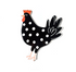 HAPPY EVERYTHING POLKA DOT CHICKEN BIG ATTACHMENT - A. Dodson's