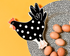 HAPPY EVERYTHING POLKA DOT CHICKEN BIG ATTACHMENT - A. Dodson's