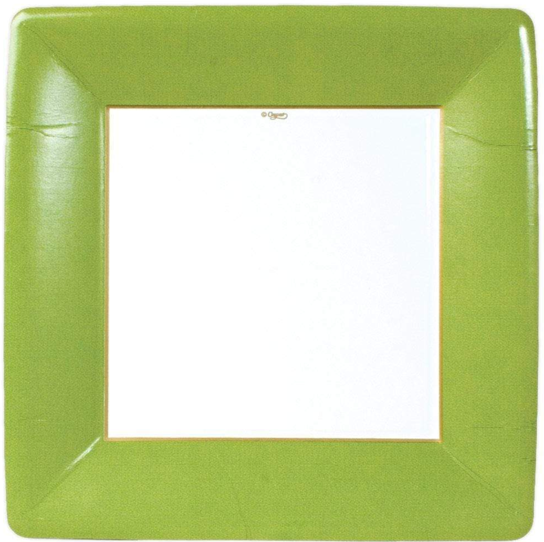 GROSGRAIN MOSS GREEN SQUARE PAPER PLATES - A. Dodson's