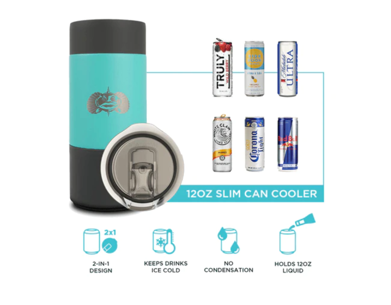 Slim Can Cooler- Graphite - A. Dodson's