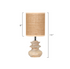 Mango Wood Table Lamp with Jute Shade - A. Dodson's