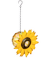 Metal Flower with Iridescent Glass Bird Feeder, Sunflower - A. Dodson's