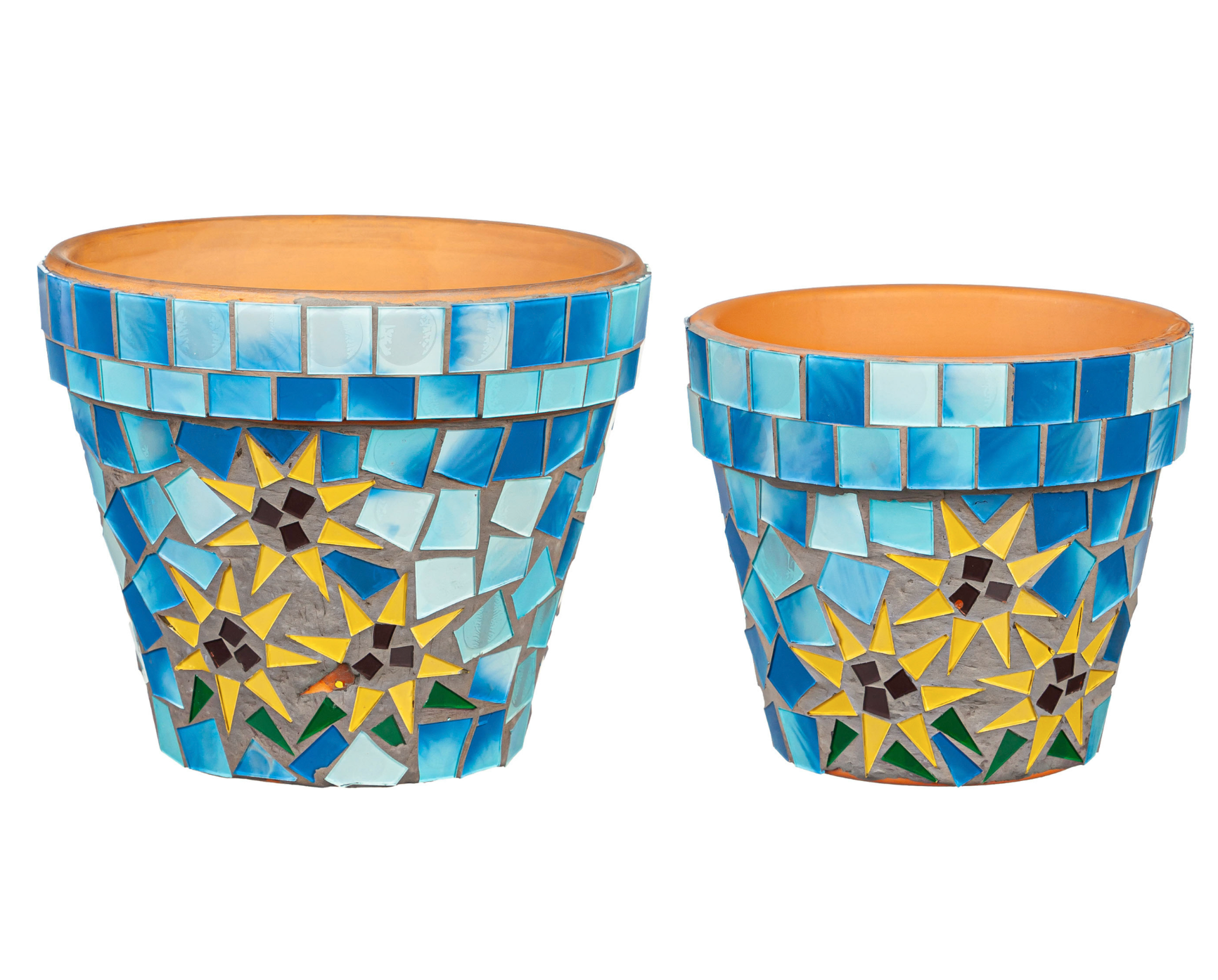 Nesting Sunflower Mosaic Planter, 2 Sizes - A. Dodson's