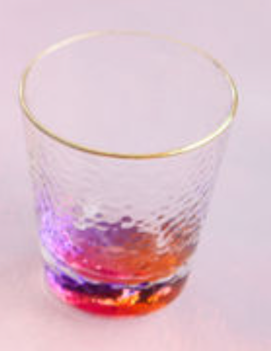 Colorful Bottom Glass, 3.75", 4 Colors