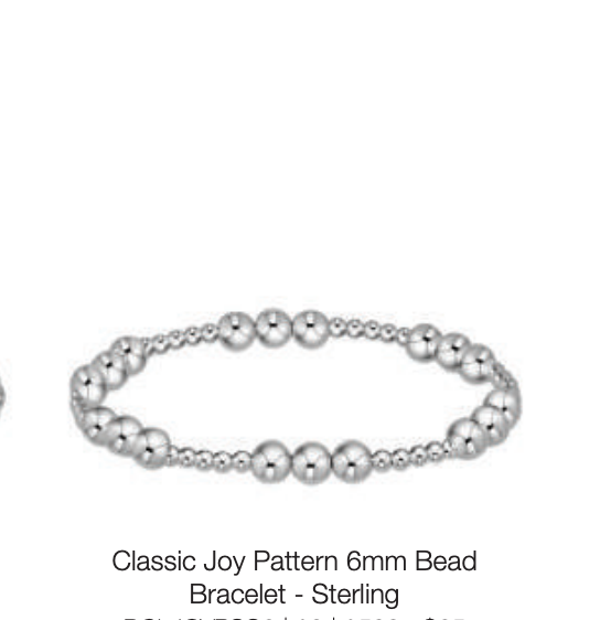 classic joy pattern 6mm bead bracelet - sterling by enewton - A. Dodson's