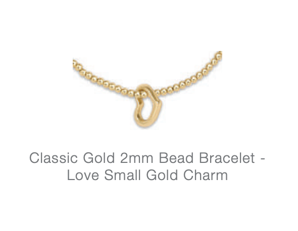 classic gold 2mm bracelet - love small gold charm by enewton - A. Dodson's