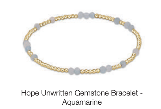 hope unwritten gemstone bracelet - aquamarine by enewton - A. Dodson's