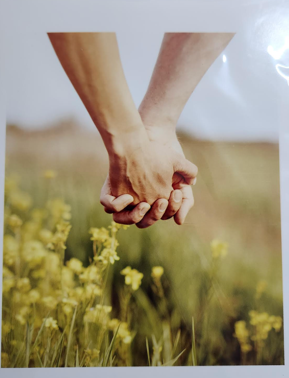 COUPLE HOLDING HANDS ANNIVERSARY CARD - A. Dodson's