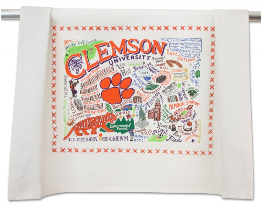 CLEMSON UNIVERSITY DISH TOWEL BY CATSTUDIO - A. Dodson's