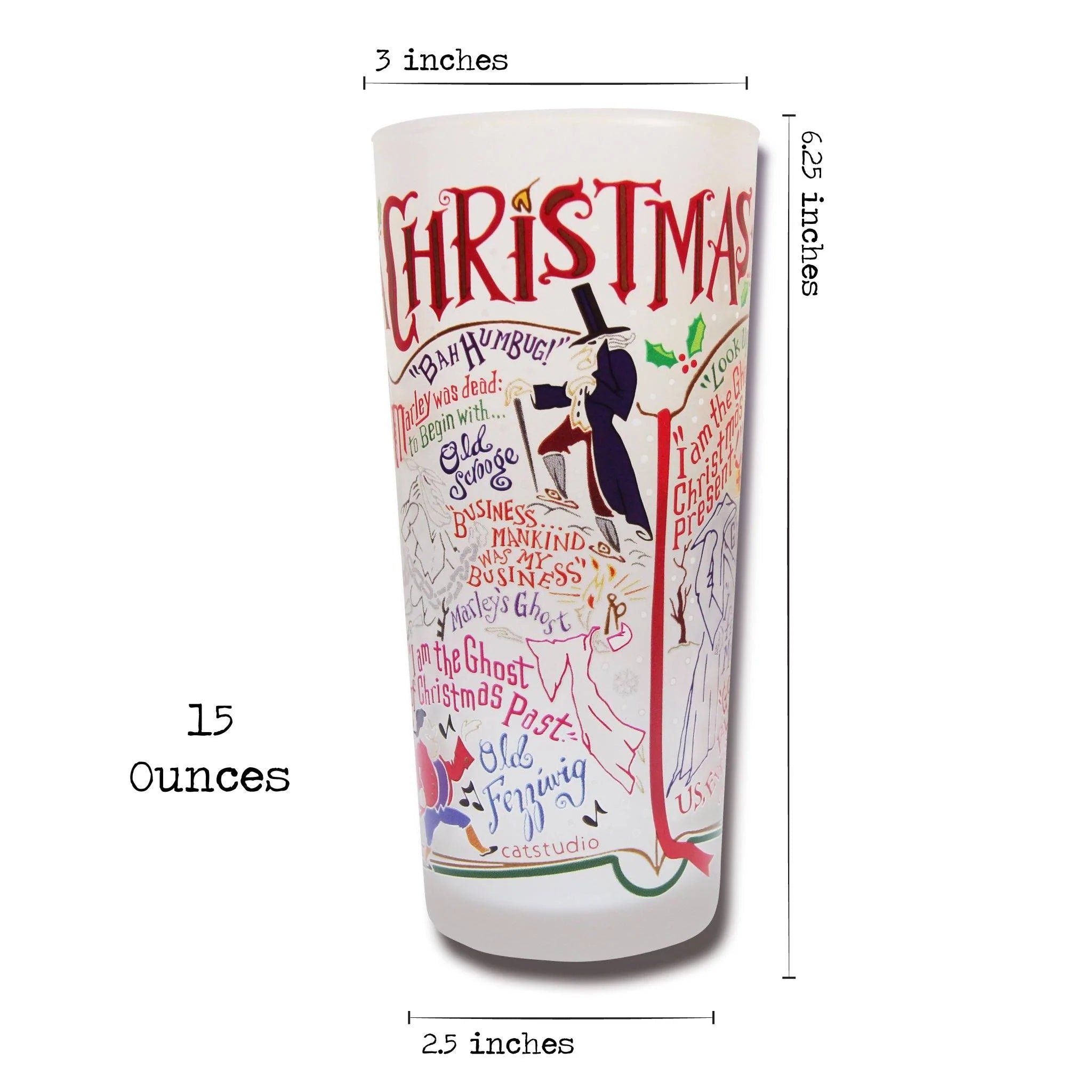 CHRISTMAS CAROL GLASS BY CATSTUDIO - A. Dodson's