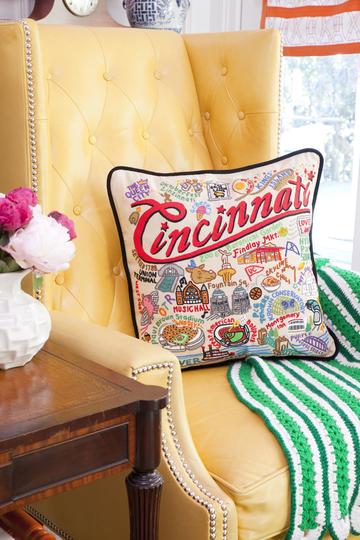 CINCINNATI PILLOW BY CATSTUDIO - A. Dodson's