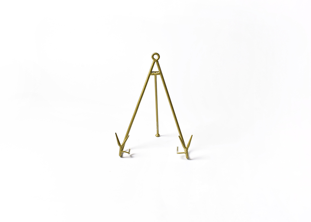 HAPPY EVERYTHING LARGE FLARE PLATE STAND GOLD - A. Dodson's