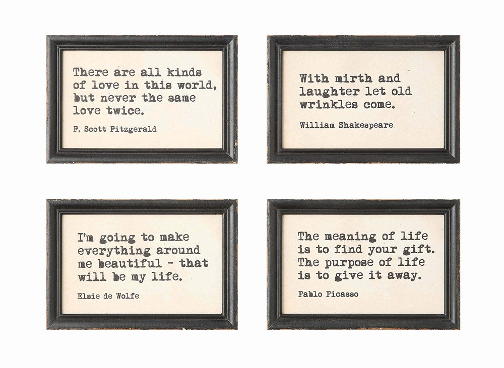 WOOD WALL DECOR WITH QUOTES - A. Dodson's