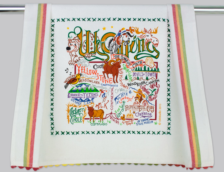 WYOMING DISH TOWEL BY CATSTUDIO - A. Dodson's