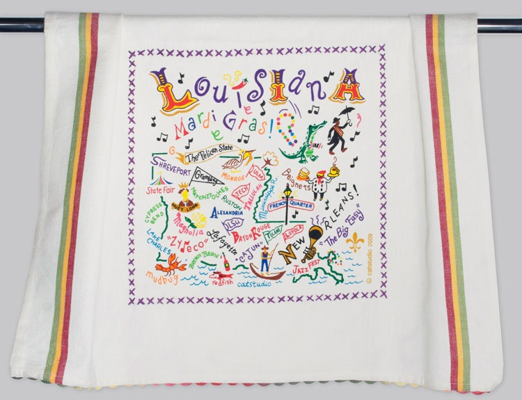 LOUISIANA DISH TOWEL BY CATSTUDIO - A. Dodson's