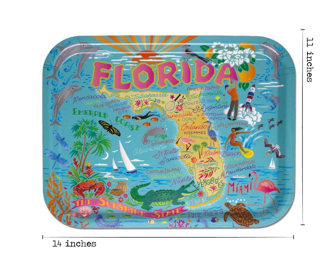 Florida Birchwood Tray BY CATSTUDIO - A. Dodson's