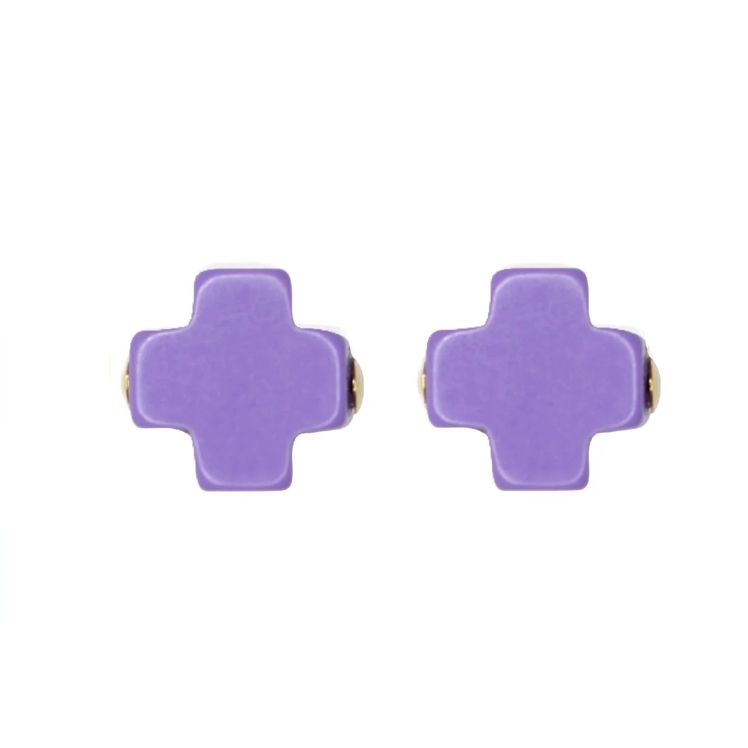 signature cross studs - purple by enewton - A. Dodson's