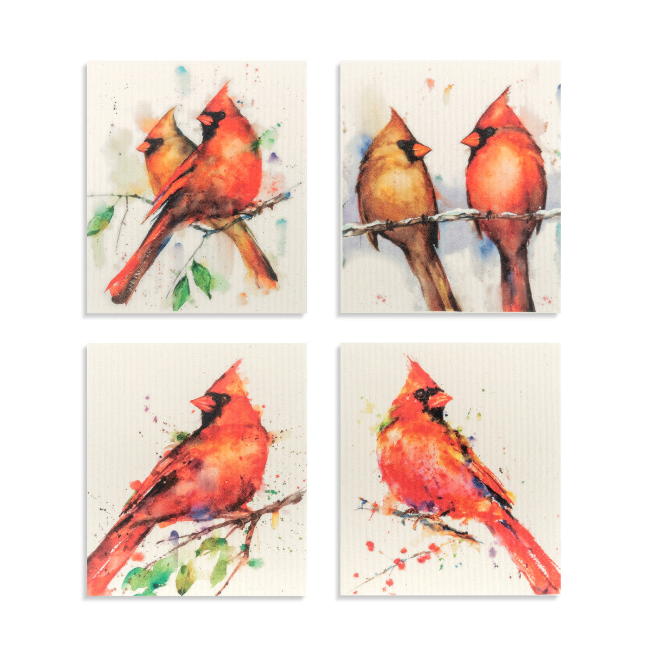 Cardinal Dish Cloths - Set of 4 - A. Dodson's