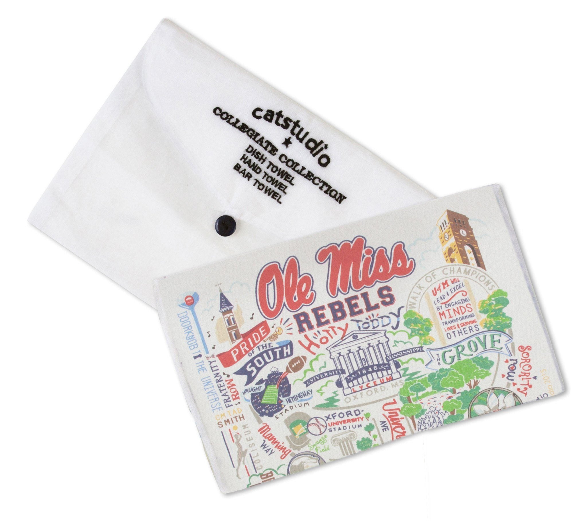 OLE MISS UNIVERSITY OF MISSISSIPPI DISH TOWEL BY CATSTUDIO - A. Dodson's