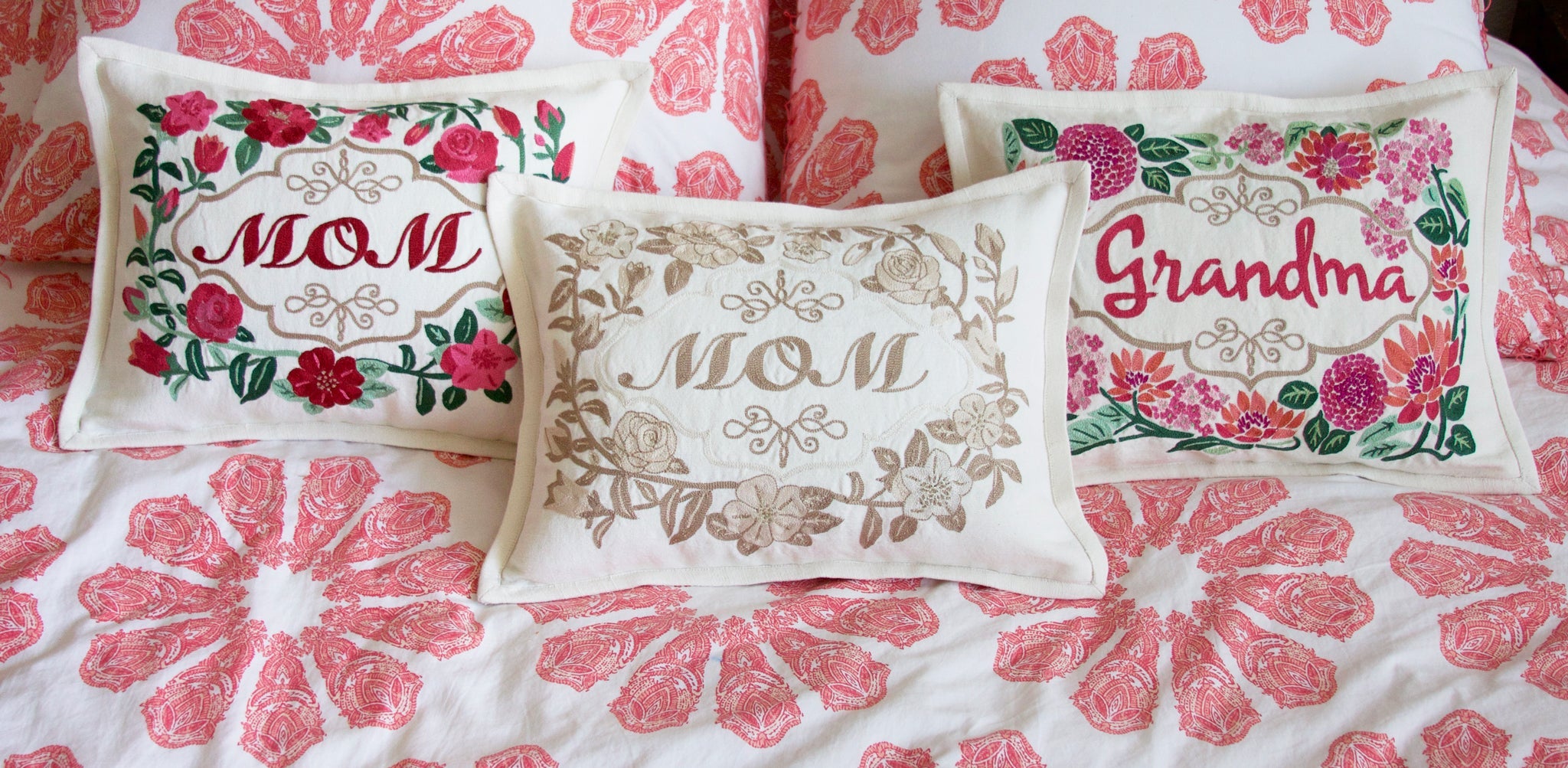 MOM LOVE LETTERS PILLOW BY CATSTUDIO - A. Dodson's