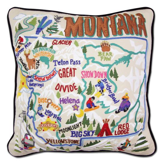 SKI MONTANA PILLOW BY CATSTUDIO - A. Dodson's