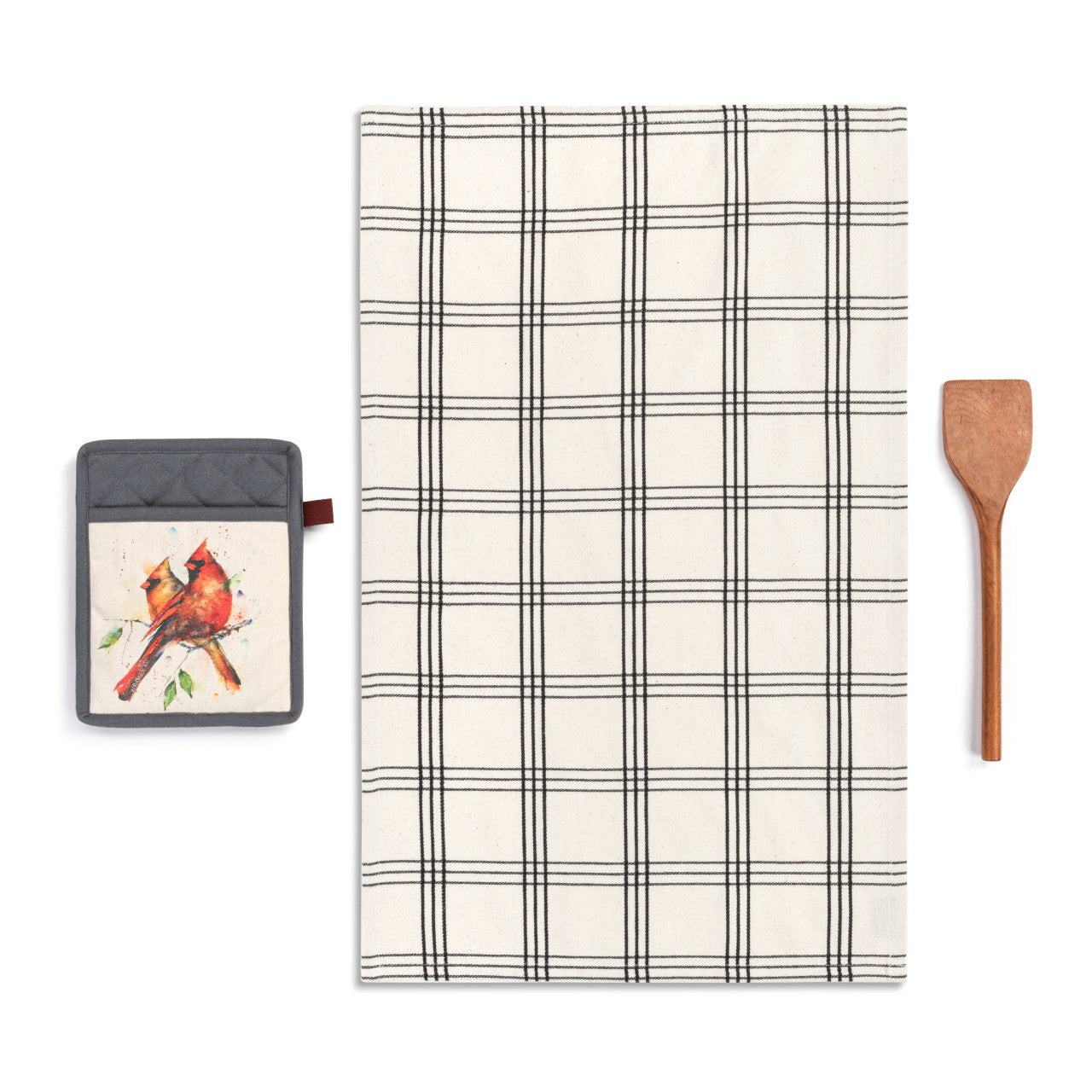 Cardinal Pair Hot Pad & Towel with Spatula Set By Demdaco - A. Dodson's