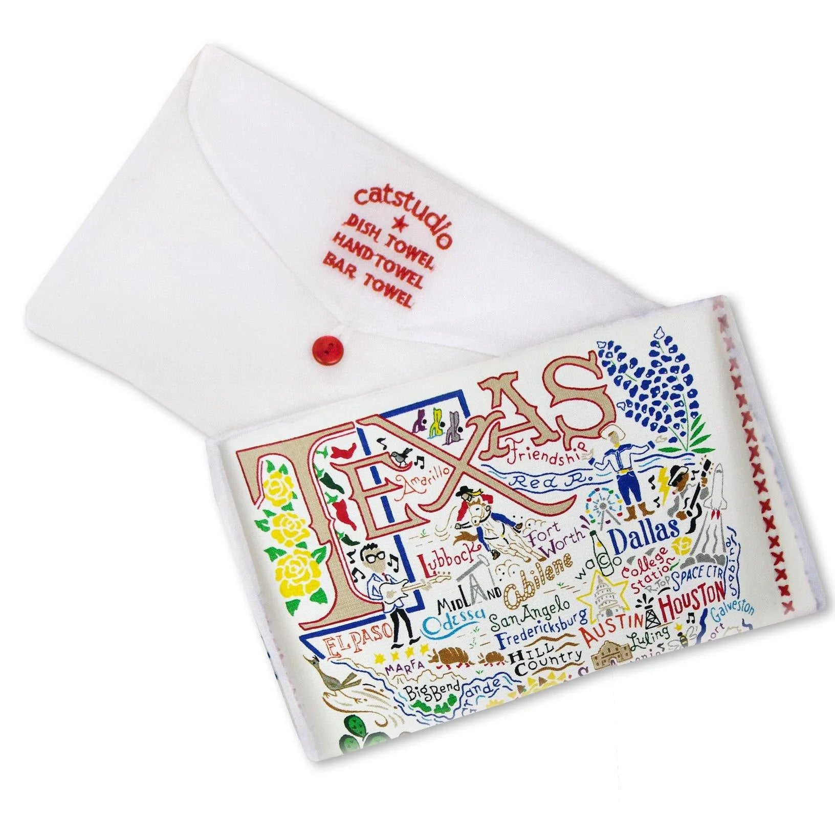 TEXAS DISH TOWEL BY CATSTUDIO - A. Dodson's