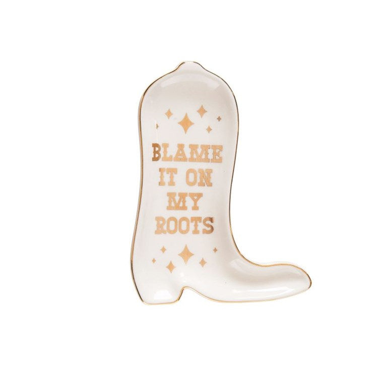 Blame It On My Roots Ceramic Trinket Tray - A. Dodson's