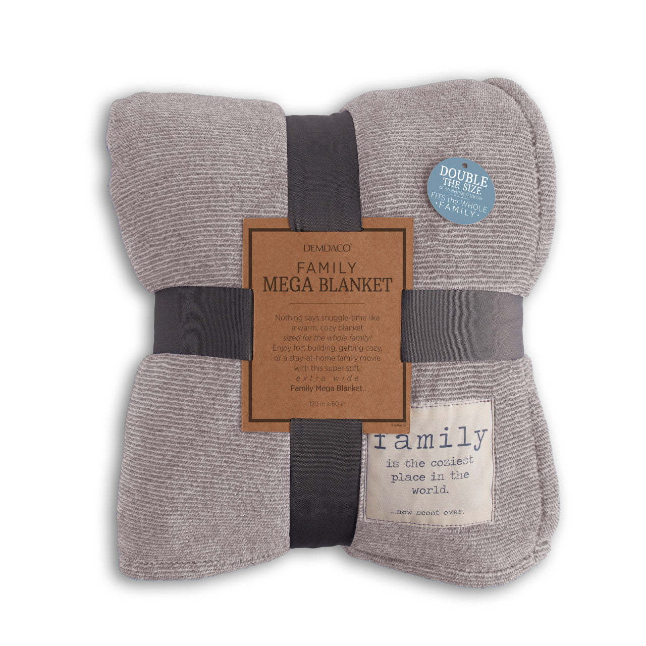 Together Time Family Mega Blanket - Warm Grey By Demdaco - A. Dodson's